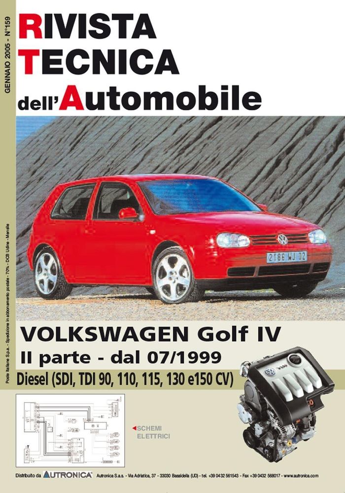 Couverture du livre « RTA 159 VOLKSWAGEN GOLF IV(1J)(1998-2004)-DIESEL » de Etai, librairie Les Contes Infusés à Corte