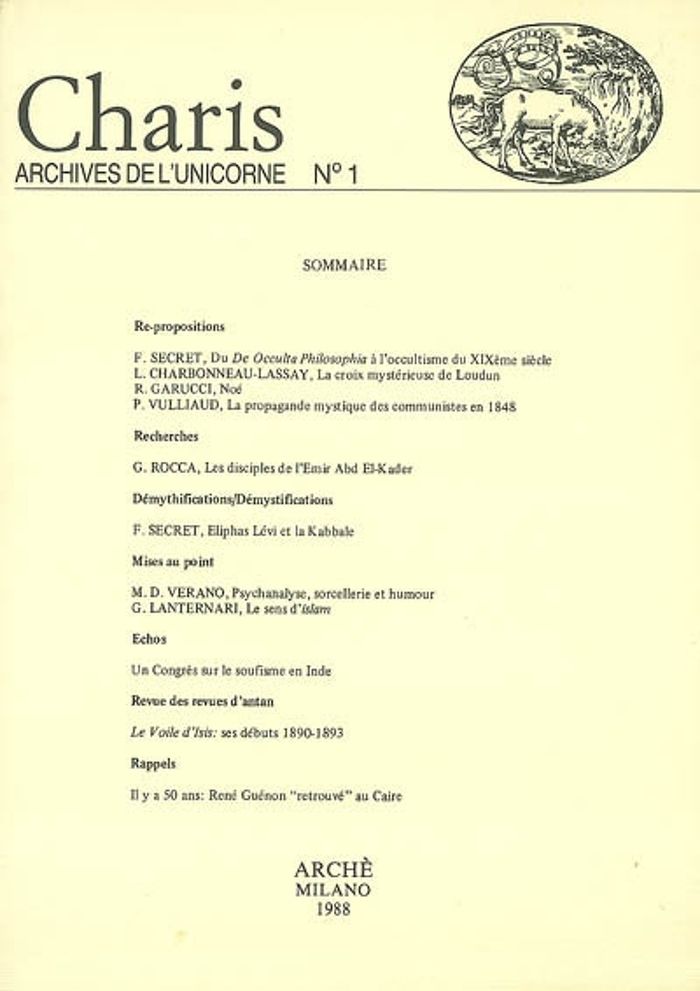 Couverture du livre « CHARIS - ARCHIVES DE L'UNICORNE N  1 » de Collectif, librairie Les Contes Infusés à Corte