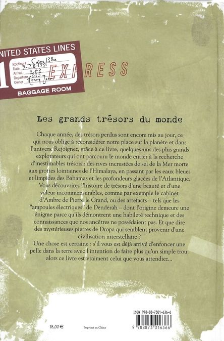 Quatrième de couverture de « LES GRANDS TRESORS DU MONDE - HISTOIRE ET LEGENDE »