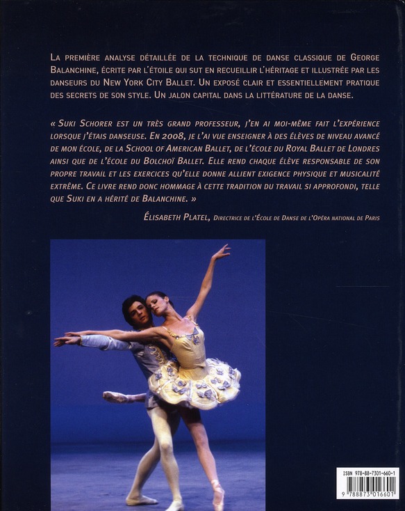 Quatrième de couverture de « SUKI SCHORER ET LA TECHNIQUE BALANCHINE »