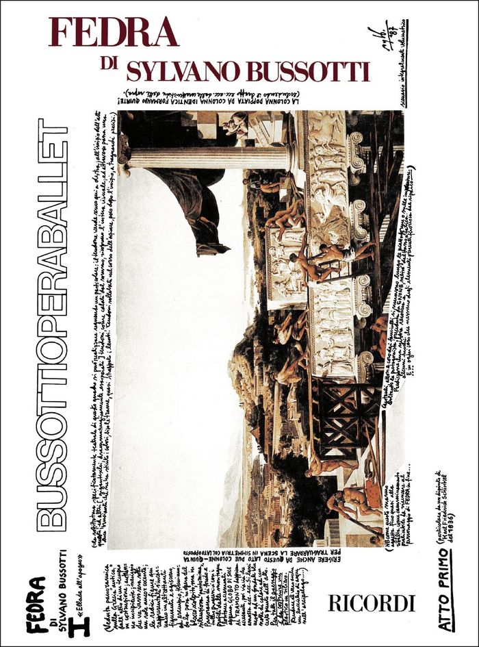Couverture du livre « FEDRA OPERA » de Bussotti Sylvano, librairie Les Contes Infusés à Corte