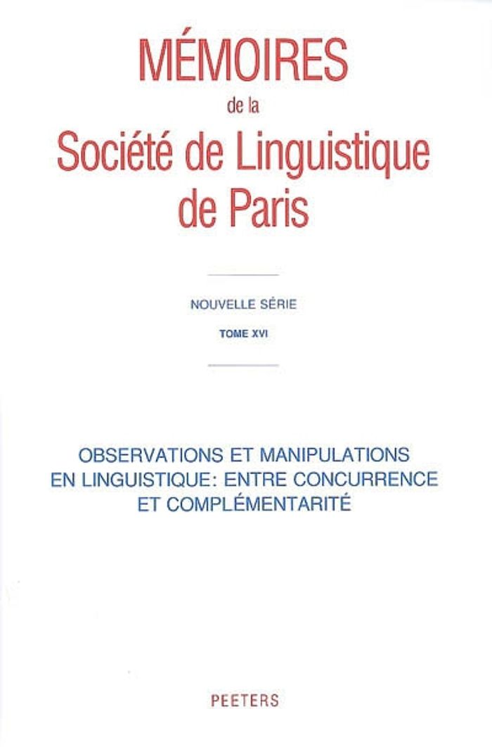 Couverture du livre « OBSERVATIONS ET MANIPULATIONS EN LIGUISTIQUE ENTRE CONCURRENCE ET COMPLEMENTARITE » de Collectif, librairie Les Contes Infusés à Corte