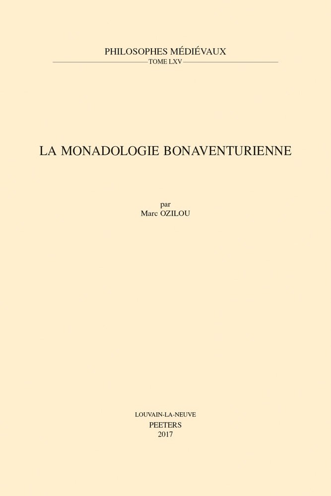 Couverture du livre « LA MONADOLOGIE BONAVENTURIENNE » de Ozilou, librairie Les Contes Infusés à Corte