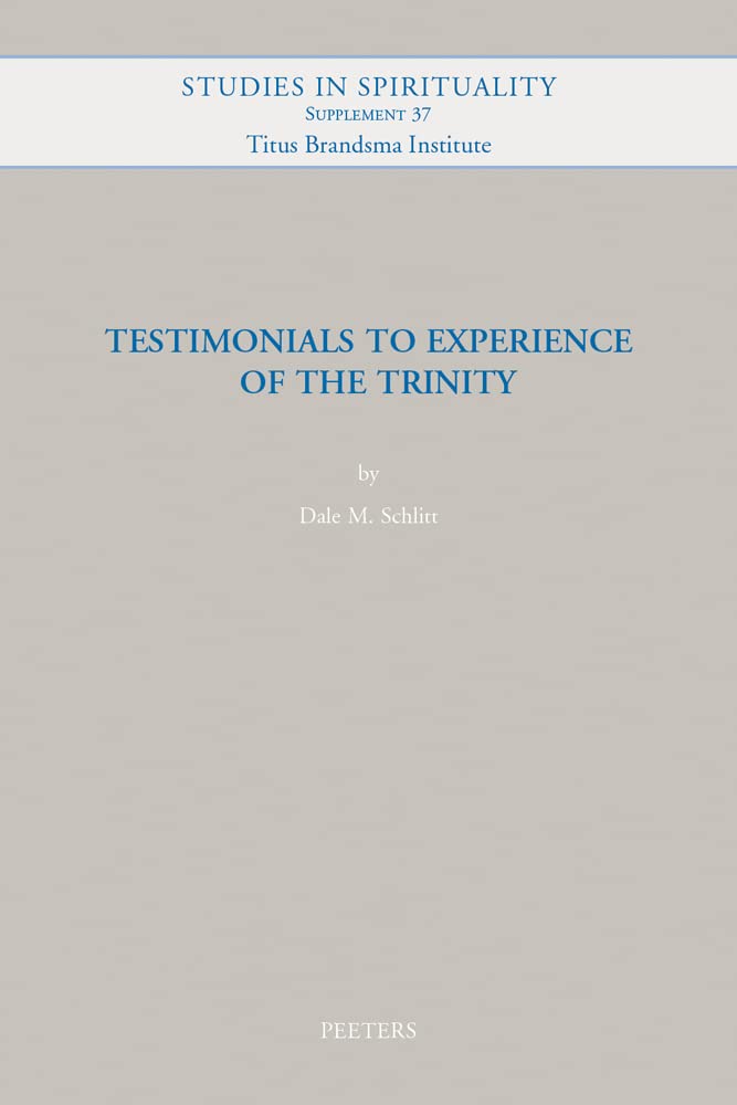 Couverture du livre « TESTIMONIALS TO EXPERIENCE OF THE TRINITY », librairie Les Contes Infusés à Corte
