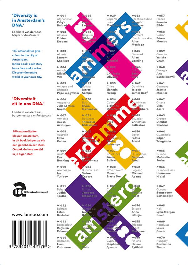 Quatrième de couverture de « 180 AMSTERDAMMERS /FRANCAIS/ANGLAIS/NEERLANDAIS »