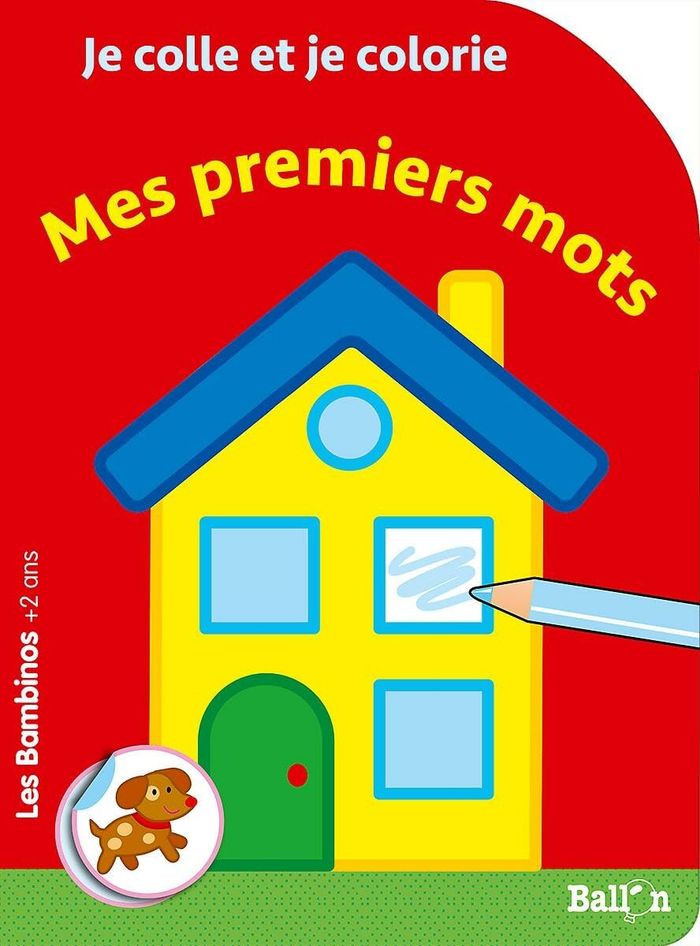 Couverture du livre « COLLER ET COLORIER - MES 1ER MOTS LDS » de Xxx, librairie Les Contes Infusés à Corte