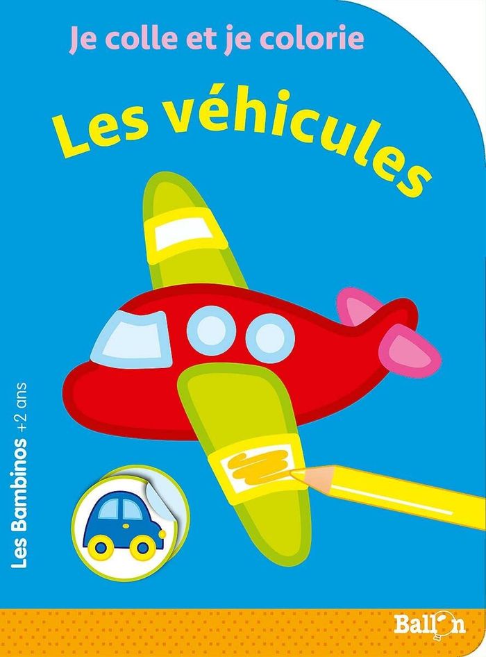 Couverture du livre « COLLER ET COLORIER - LES VEHICULES LDS », librairie Les Contes Infusés à Corte