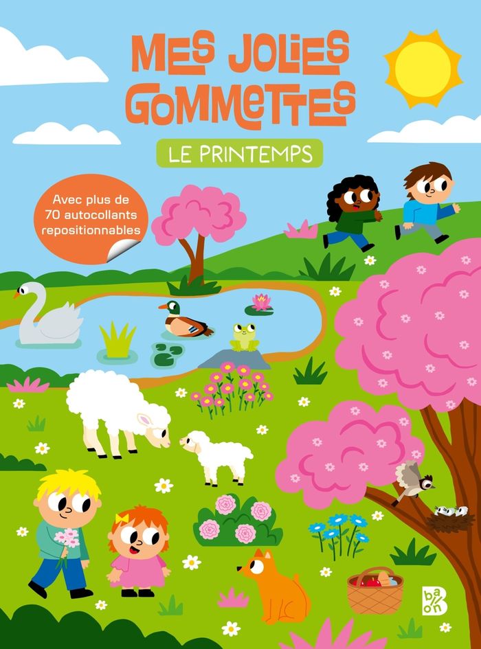 Couverture du livre « MES JOLIES GOMMETTES - LE PRINTEMPS », librairie Les Contes Infusés à Corte