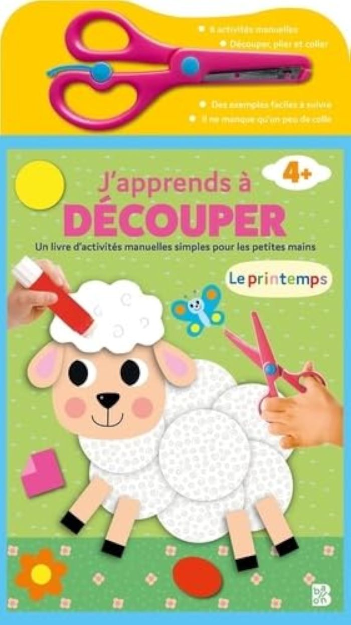 Couverture du livre « J'APPRENDS A DECOUPER - LE PRINTEMPS » de Xxx, librairie Les Contes Infusés à Corte