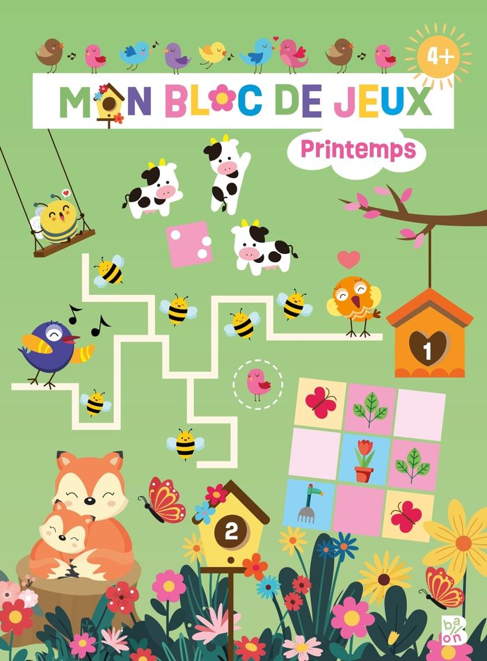 Couverture du livre « MON BLOC DE JEUX - LE PRINTEMPS » de Xxx, librairie Les Contes Infusés à Corte