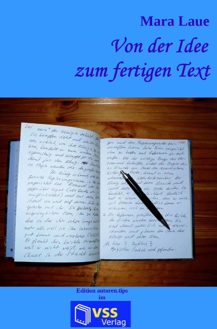 Couverture du livre « VON DER IDEE ZUM FERTIGEN TEXT - TIPPS, TRICKS & KNIFFE FUR KREATIVES SCHREIBEN », librairie Les Contes Infusés à Corte