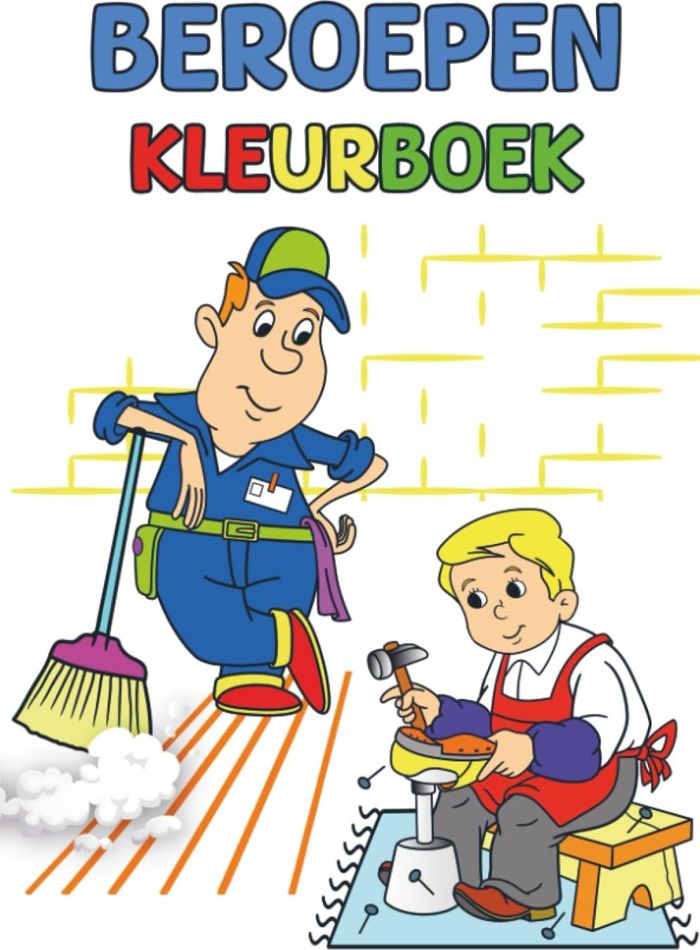 Couverture du livre « BEROEPEN KLEURBOEK - LEUKE PATRONEN MET SCENES OVER BEROEPEN EN CARRIERES, GEMAKKELIJK IN TE KLEUREN », librairie Les Contes Infusés à Corte