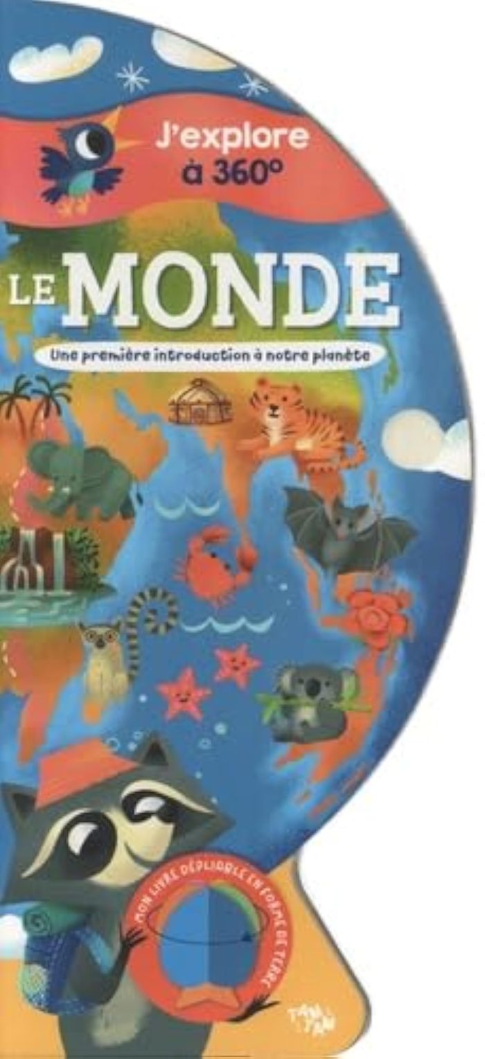 Couverture du livre « LE MONDE - J'EXPLORE A 360 » de Xxx, librairie Les Contes Infusés à Corte
