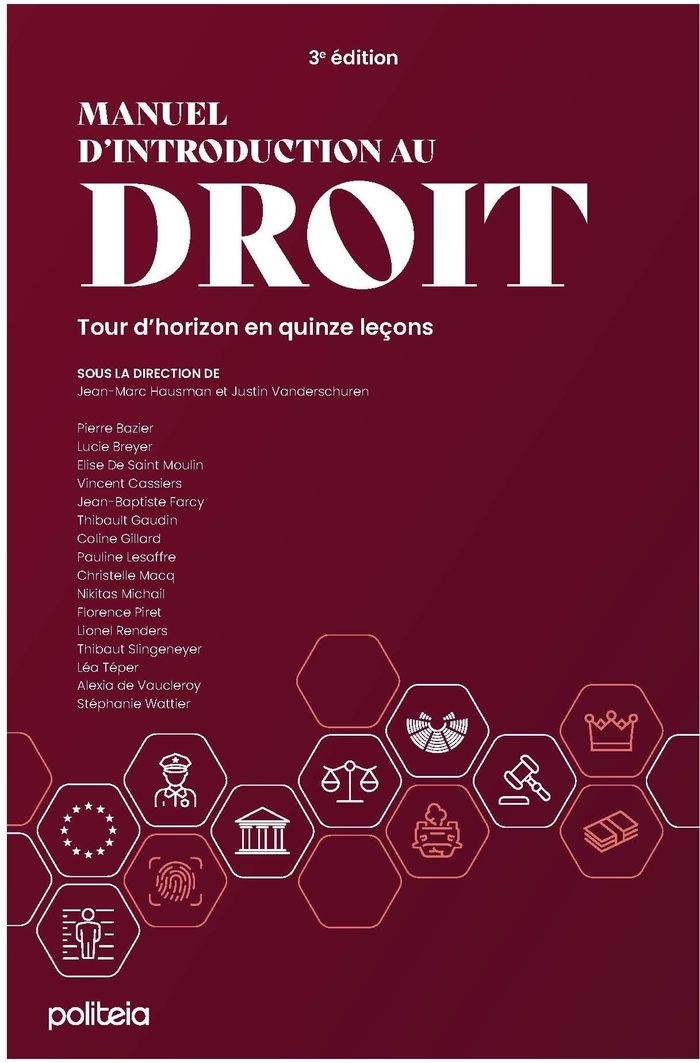 Couverture du livre « MANUEL D'INTRODUCTION AU DROIT (3E EDITION) - TOUR D'HORIZON EN QUINZE LECONS » de Cassiers/piret/macq, librairie Les Contes Infusés à Corte