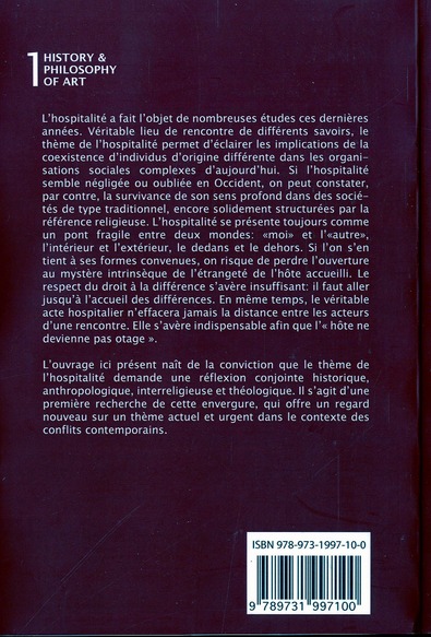 Quatrième de couverture de « DIEU HOTE RECHERCHE HISTORIQUE ET THEOLOGIQUE SUR LES RITUELS DE L HOSPITALITE »