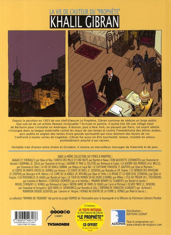 Quatrième de couverture de « LA VIE DE L'AUTEUR DU "PROPHETE" KHALIL GIBRAN »