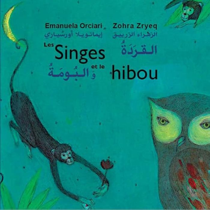 Couverture du livre « SINGES ET LE HIBOU LES » de Xxx, librairie Les Contes Infusés à Corte