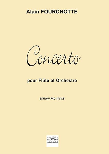 Couverture du livre « CONCERTO POUR FLUTE ET ORCHESTRE (CONDUCTEUR) » de Alain Fourchotte, librairie Les Contes Infusés à Corte