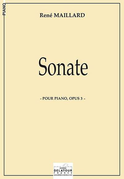 Couverture du livre « SONATE N03 POUR PIANO » de Ren Maillard, librairie Les Contes Infusés à Corte