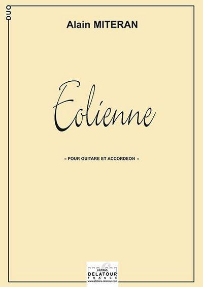 Couverture du livre « EOLIENNE POUR ACCORDEON ET GUITARE » de Alain Miteran, librairie Les Contes Infusés à Corte