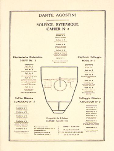 Couverture du livre « DANTE AGOSTINI : SOLFEGE RYTHMIQUE - VOLUME 2 - MESURES COMPOSEES » de Agostini Dante, librairie Les Contes Infusés à Corte