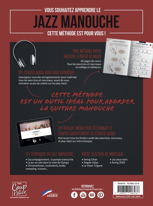 Quatrième de couverture de « METHODE ASTUCES DE LA GUITARE MANOUCHE VOL.1 »