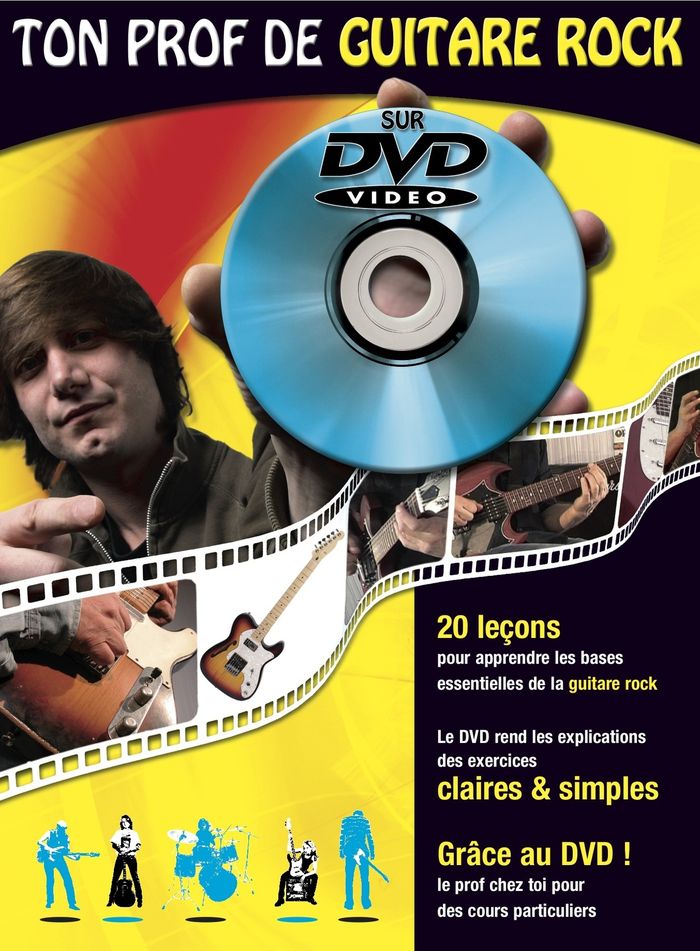 Couverture du livre « METHODE TON PROF DE GUITARE ROCK - AVEC DVD » de Roux/miqueu, librairie Les Contes Infusés à Corte
