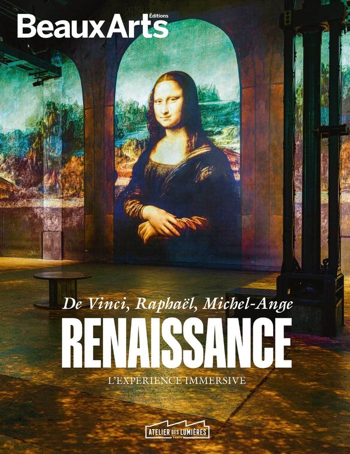 Couverture du livre « Renaissance : De Vinci, Raphaël, Michel-Ange : à l Atelier des Lumières » de Claude Pommereau, librairie Les Contes Infusés à Corte