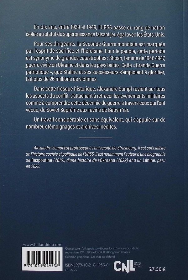 Quatrième de couverture de « Les Soviétiques en guerre : 1939-1949 »