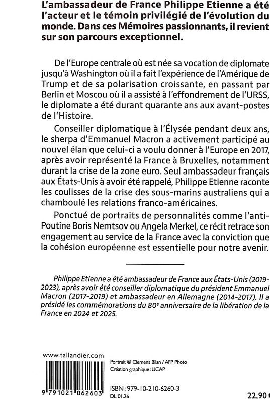 Quatrième de couverture de « Le sherpa : mémoires d'un diplomate aux avant-postes de l'histoire »