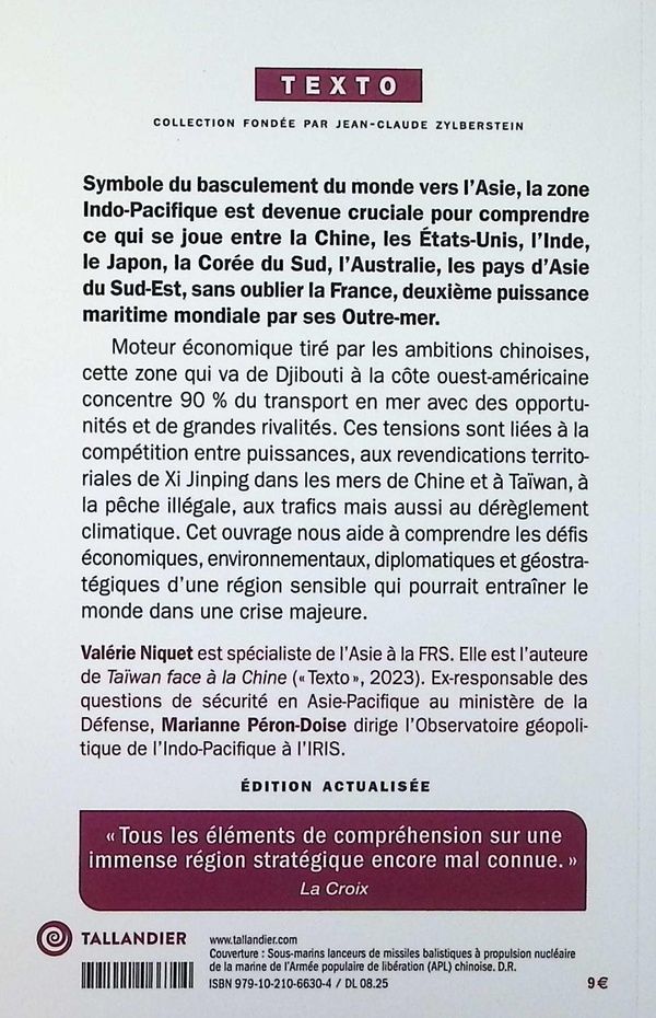 Quatrième de couverture de « L'Indo-Pacifique : nouveau centre du monde »
