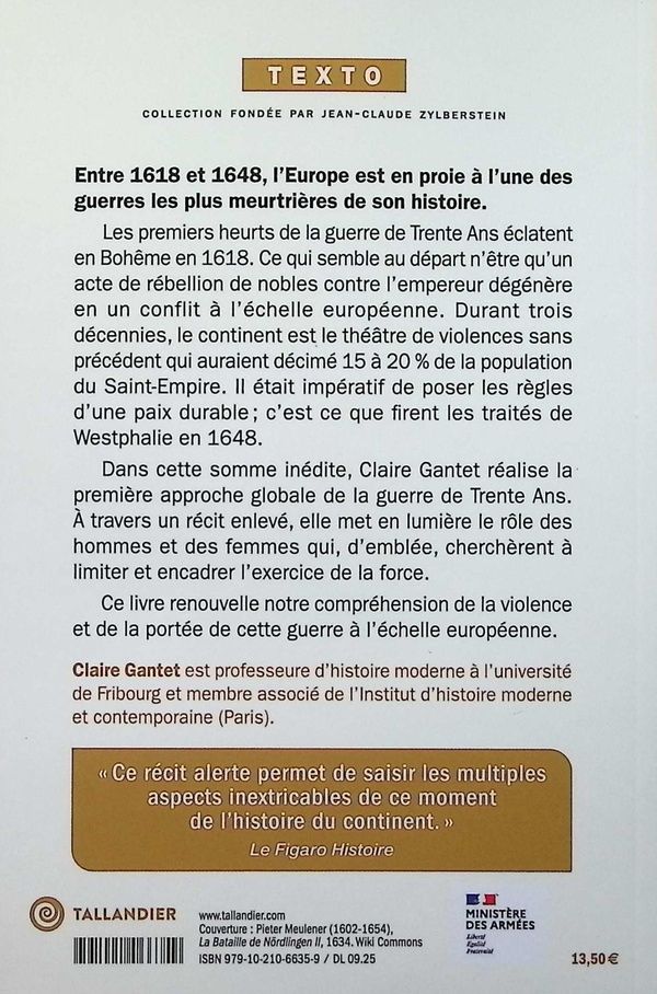 Quatrième de couverture de « La guerre de Trente ans : 1618-1648 »