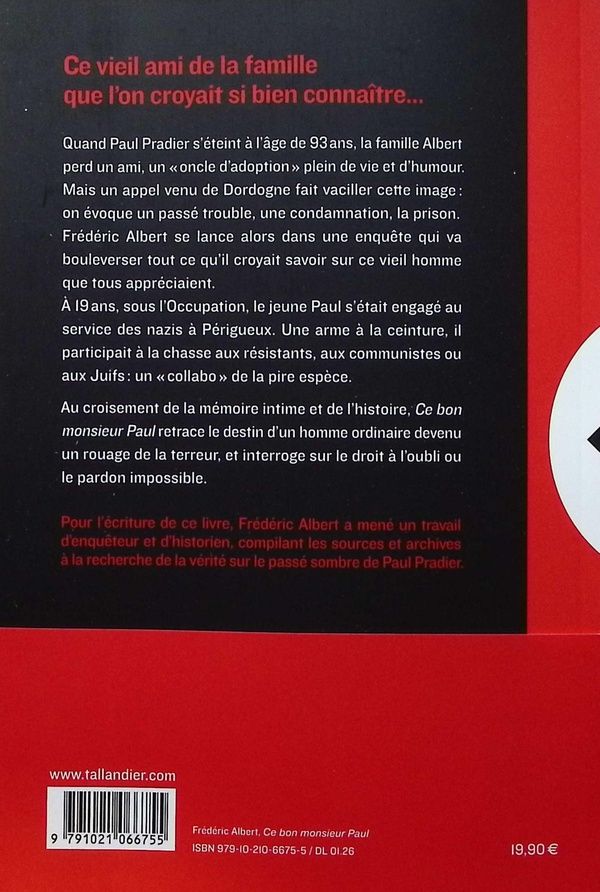 Quatrième de couverture de « Ce bon monsieur Paul »