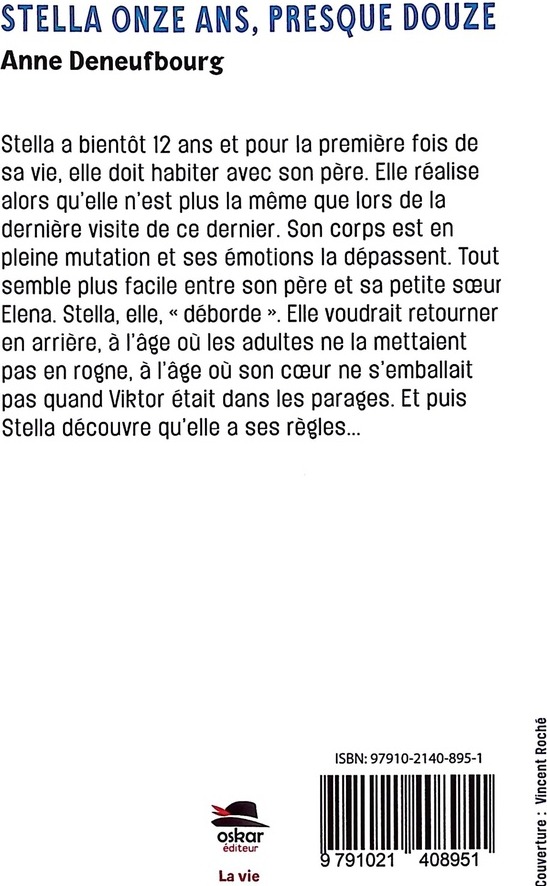 Quatrième de couverture de « Stella onze ans, presque douze »