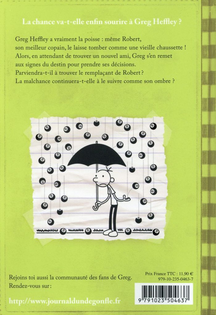 Quatrième de couverture de « JOURNAL D'UN DEGONFLE - TOME 8 - PAS DE BOL ! - JOURNAL D'UN DEGONFLE, TOME 8 »