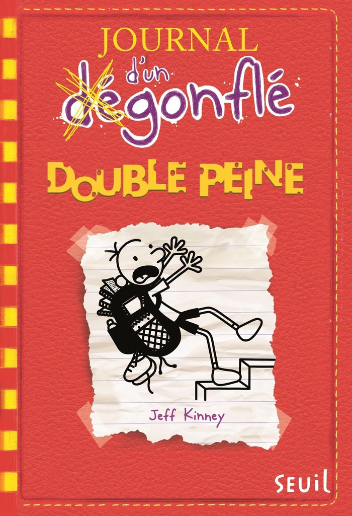 Couverture du livre « JOURNAL D'UN DEGONFLE - TOME 11 - DOUBLE PEINE - JOURNAL D'UN DEGONFLE, TOME 11 », librairie Les Contes Infusés à Corte
