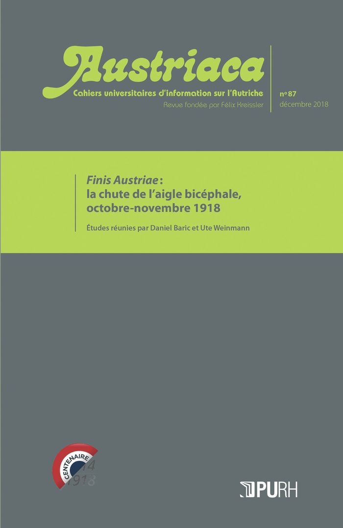 Couverture du livre « AUSTRIACA, N 87/DECEMBRE 2018 », librairie Les Contes Infusés à Corte