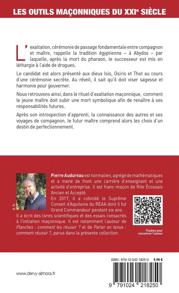 Quatrième de couverture de « Maîtrise maçonnique, l'exaltation, à quoi ça sert ? »
