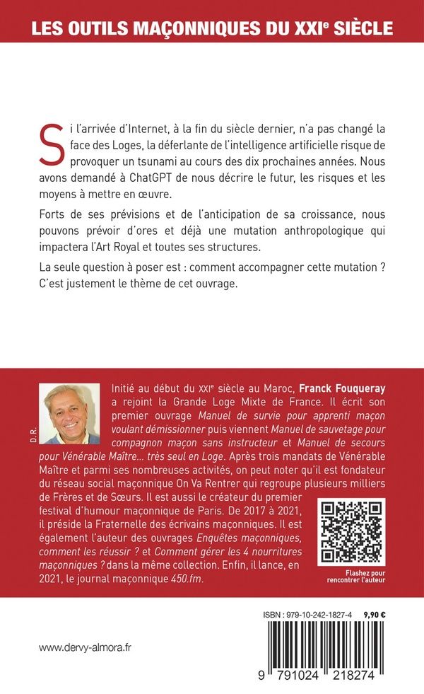 Quatrième de couverture de « L'intelligence artificielle va-t-elle transformer la franc-maçonnerie ? »