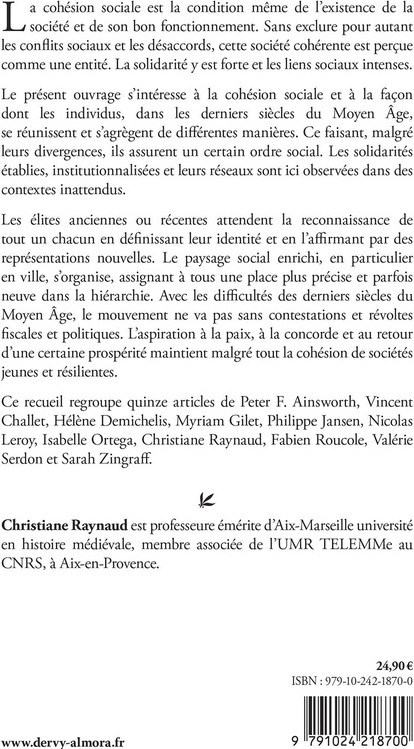 Quatrième de couverture de « Solidarités et révoltes au Moyen Age »