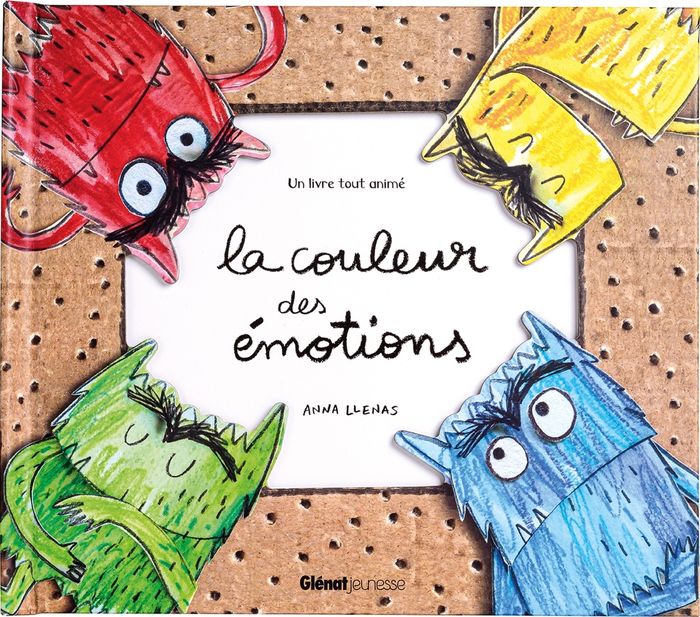Couverture du livre « LE MONSTRE DES COULEURS - LA COULEUR DES EMOTIONS - UN LIVRE TOUT ANIME » de Anna Llenas, librairie Les Contes Infusés à Corte