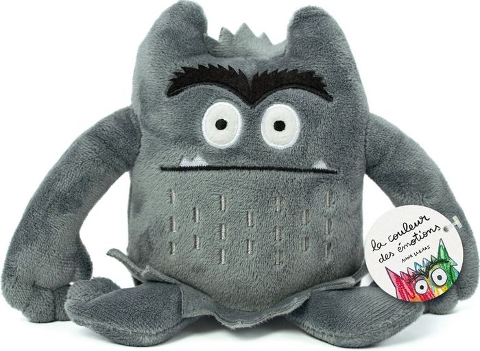 Couverture du livre « LE MONSTRE DES COULEURS - MINI PELUCHE MONSTRE GRISE », librairie Les Contes Infusés à Corte