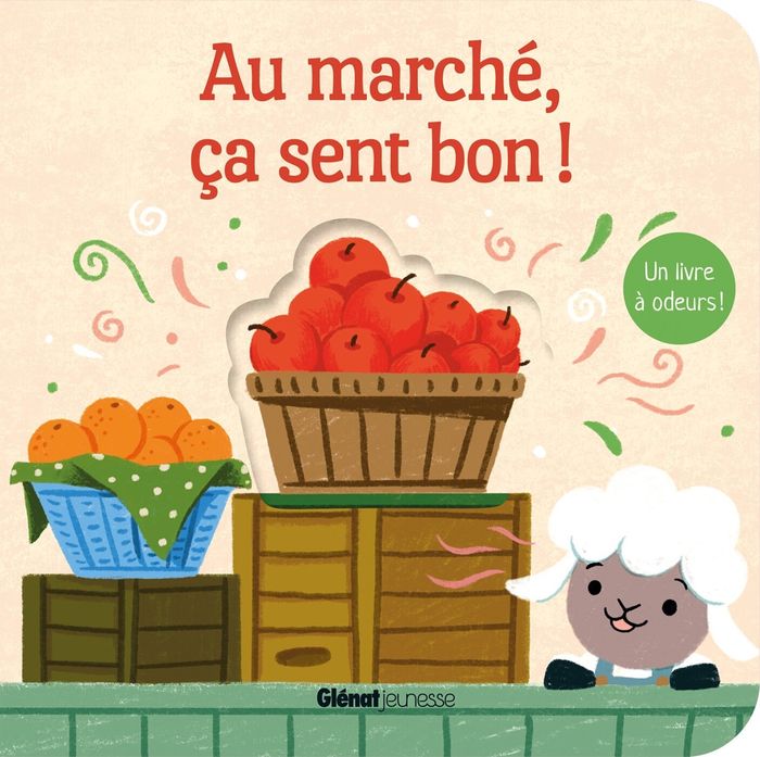Couverture du livre « Au marché, ça sent bon ! » de Studio Imagebooks, librairie Les Contes Infusés à Corte