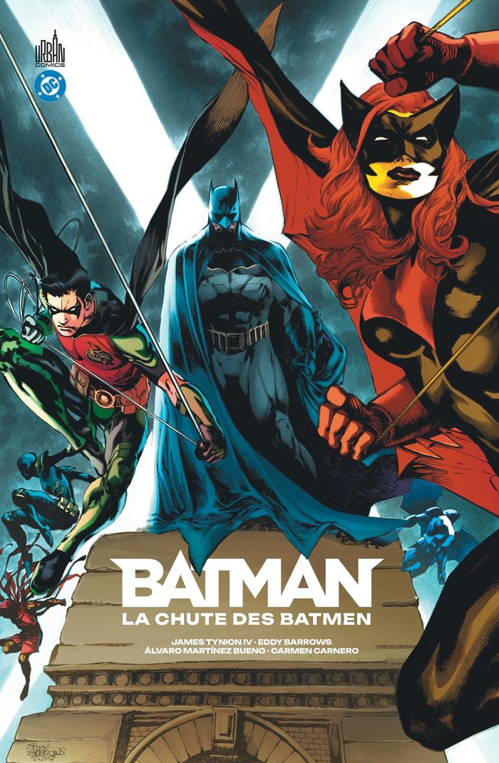 Couverture du livre « BATMAN : LA CHUTE DES BATMEN (2018) » de Iv/collectif Tynion, librairie Les Contes Infusés à Corte