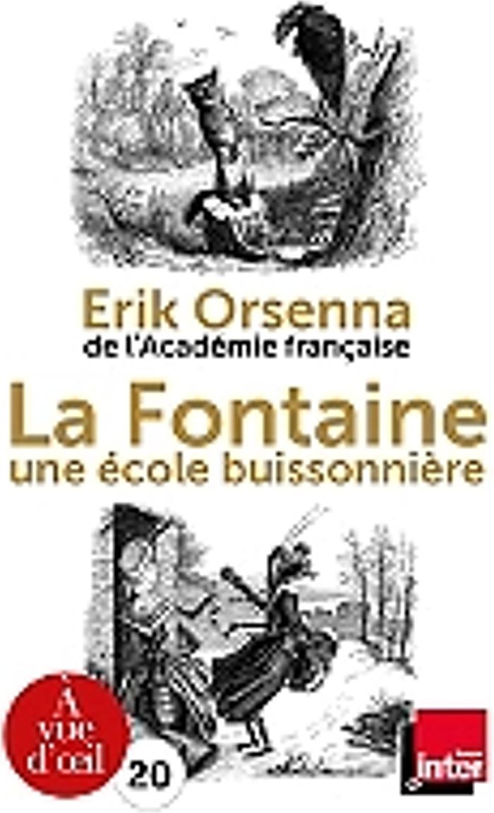 Couverture du livre « LA FONTAINE, UNE ECOLE BUISSONNIERE » de Erik Orsenna, librairie Les Contes Infusés à Corte