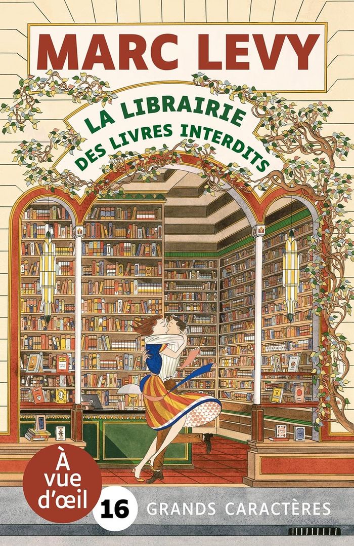 Couverture du livre « La librairie des livres interdits : roman » de Marc Lévy, librairie Les Contes Infusés à Corte