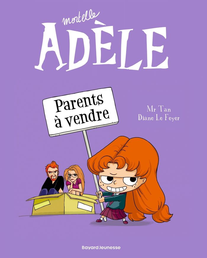 Couverture du livre « BD MORTELLE ADELE, TOME 08 - PARENTS A VENDRE » de Mr Tan/le Feyer, librairie Les Contes Infusés à Corte