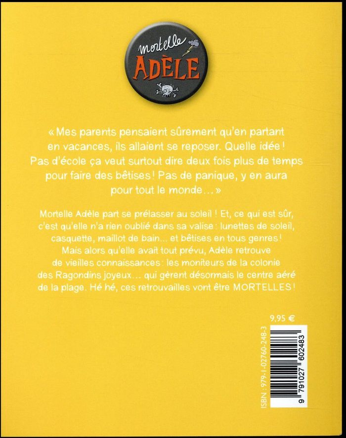 Quatrième de couverture de « BD MORTELLE ADELE, TOME 12 - A LA PECHE AUX NOUILLES ! »