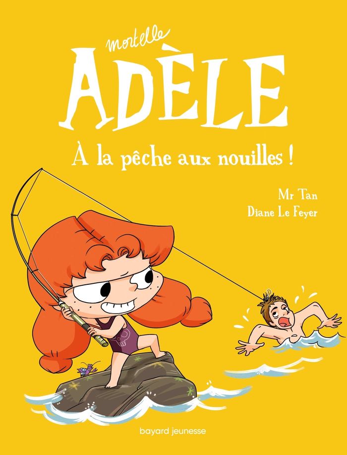 Couverture du livre « BD MORTELLE ADELE, TOME 12 - A LA PECHE AUX NOUILLES ! » de Mr Tan/le Feyer, librairie Les Contes Infusés à Corte