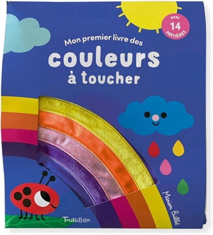 Couverture du livre « Mon premier livre des couleurs à toucher » de Marion Billet, librairie Les Contes Infusés à Corte